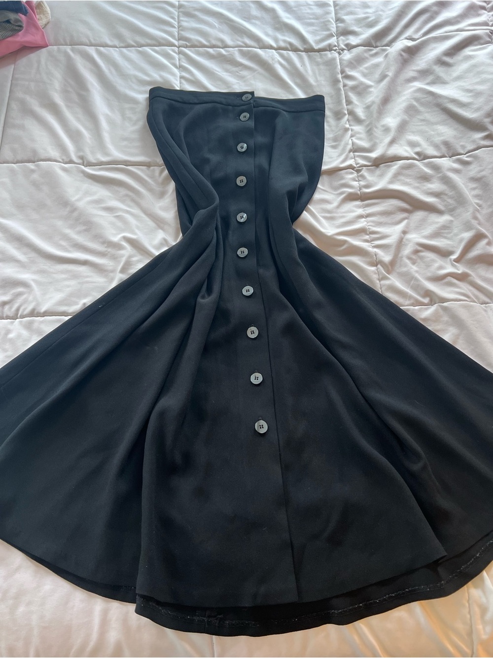 Black Button-Front Women’s skirt